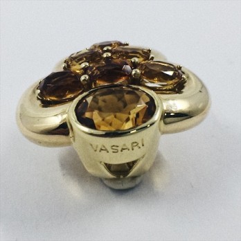 Pendientes Vasari de oro y citrinos 2