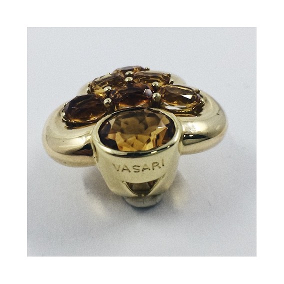 Pendientes Vasari de oro y citrinos