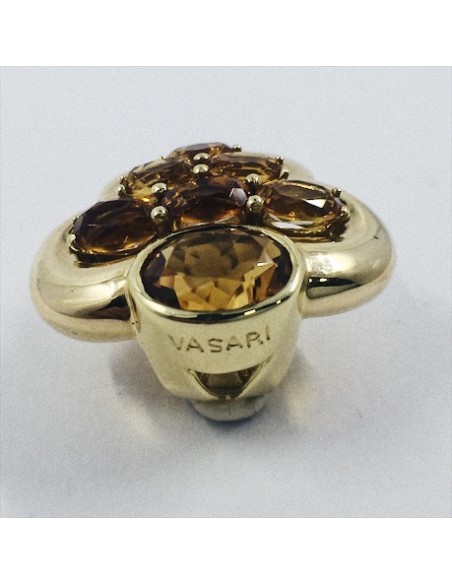 Pendientes Vasari de oro y citrinos