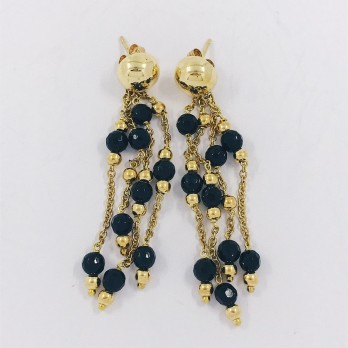 Pendientes en oro 18kt con Ã³nix