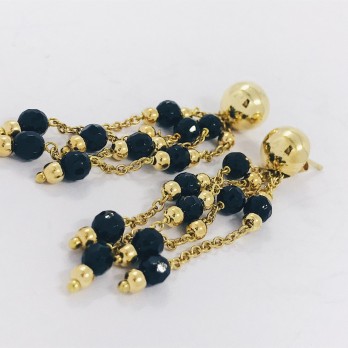 Pendientes en oro 18kt con Ã³nix 2