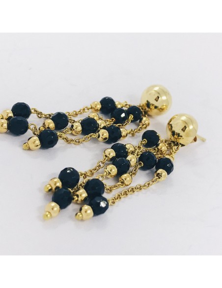 Pendientes en oro 18kt con Ã³nix