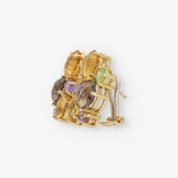 Pendientes en oro 18kt con piedras semipreciosas 2