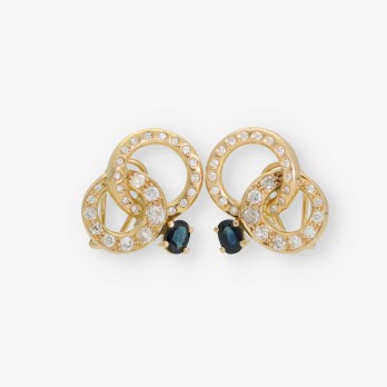 Pendientes en oro 18kt con Brillantes