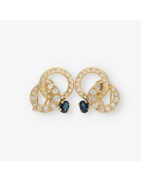 Pendientes en oro 18kt con Brillantes