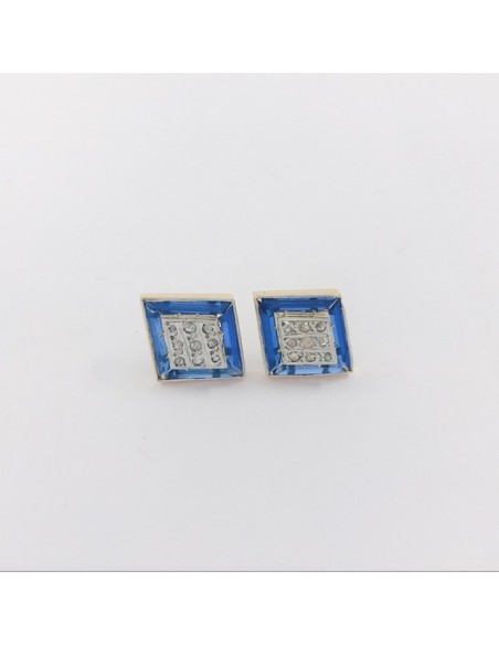 Pendientes en oro amarillo 18kt y diamantes