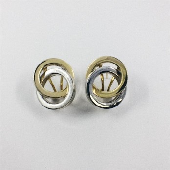 Pendientes de oro blanco y amarillo