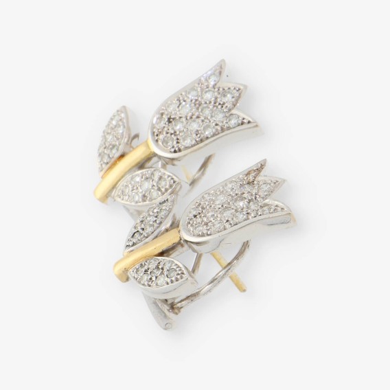 Pendientes Tous en oro bicolor 18kt y brillantes