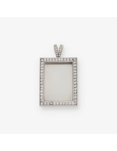 Colgante en oro blanco 18kt con brillantes