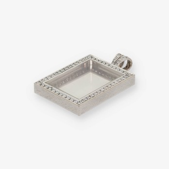 Colgante en oro blanco 18kt con brillantes 2