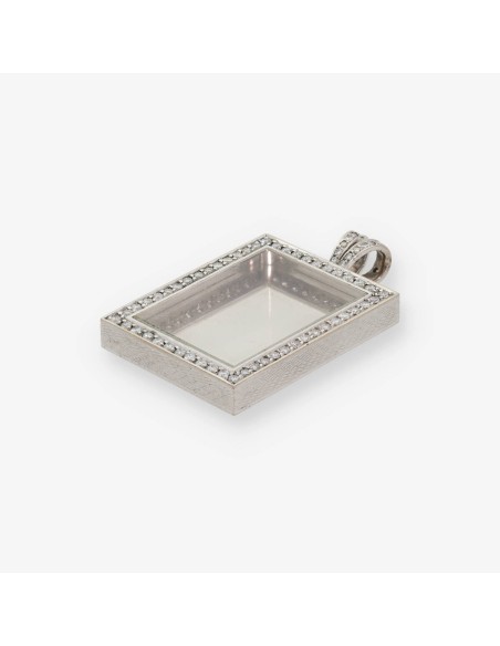 Colgante en oro blanco 18kt con brillantes