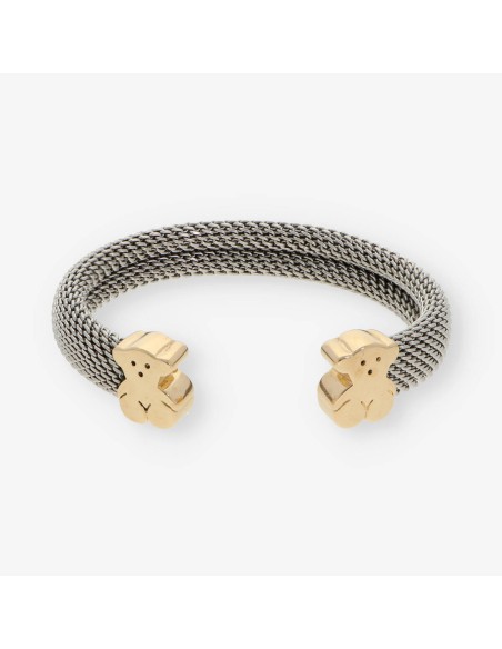 Pulsera tous en malla de acero y oro 18kt