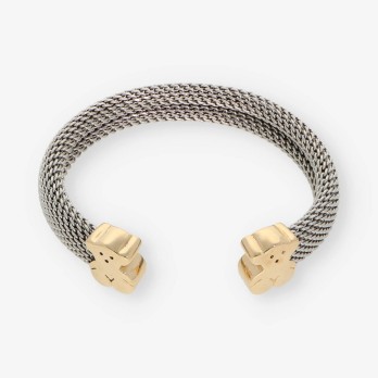 Pulsera tous en malla de acero y oro 18kt 2