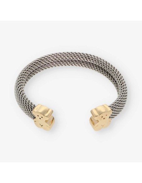 Pulsera tous en malla de acero y oro 18kt