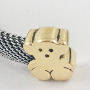 Pulsera esclava Tous en acero y oro 2