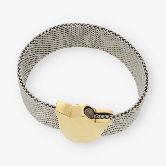 Pulsera tous en malla de acero y oro 18kt