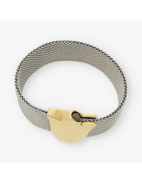 Pulsera tous en malla de acero y oro 18kt