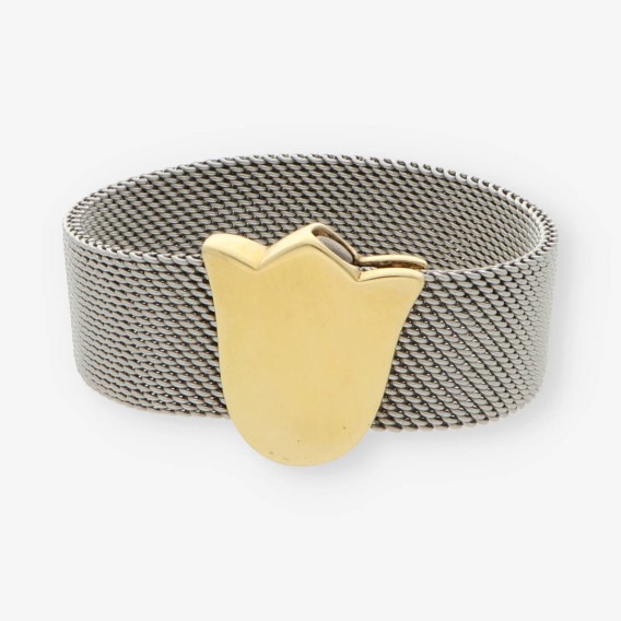 Pulsera tous en malla de acero y oro 18kt