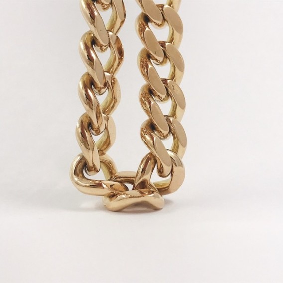 Pulsera barbada en oro 18kt