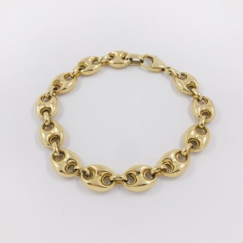 Pulsera de calabrotes en oro 18kt
