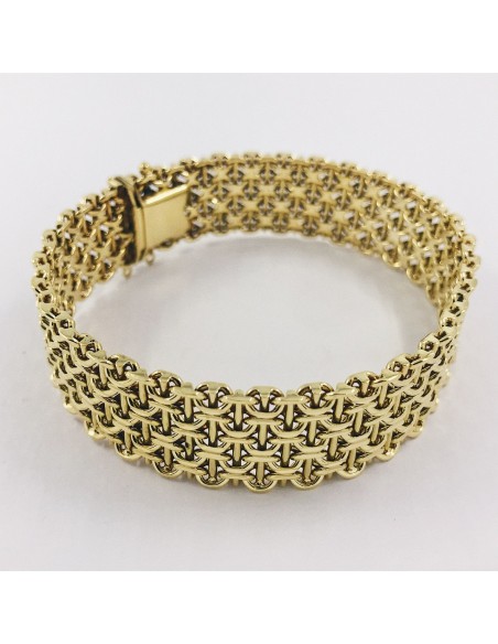 Pulsera ancha en oro 18kt