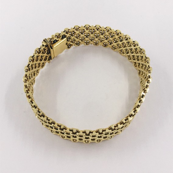 Pulsera ancha en oro 18kt