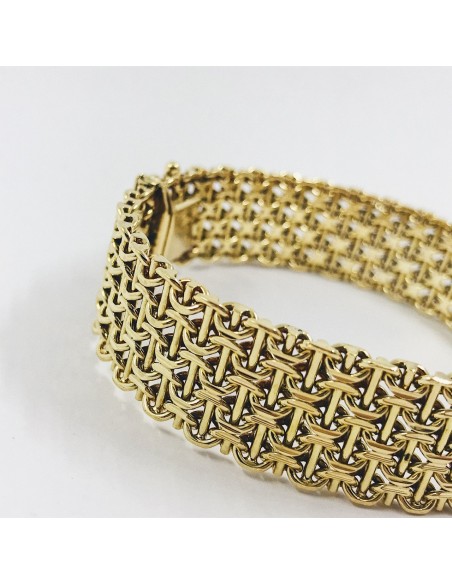 Pulsera ancha en oro 18kt