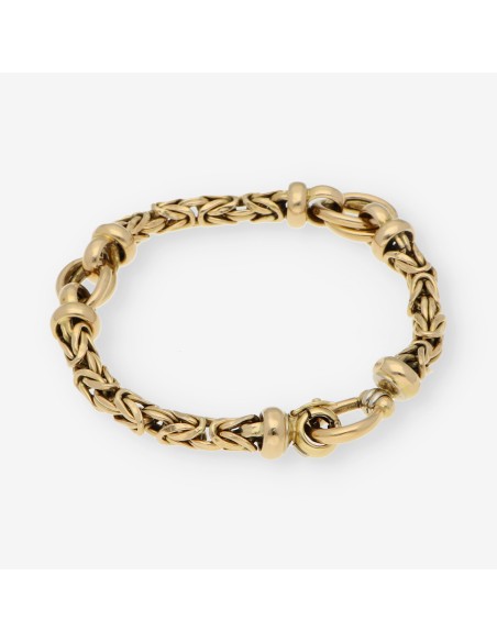Pulsera de espiga en oro 18kt