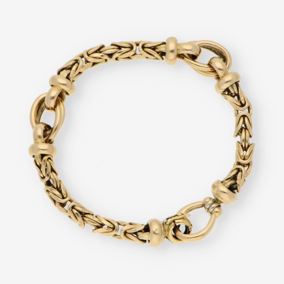 Pulsera de espiga en oro 18kt