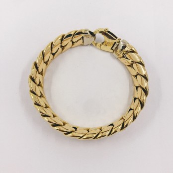 Pulsera barbada en oro 18kt