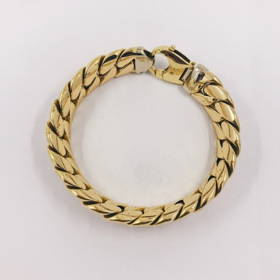 Pulsera barbada en oro 18kt