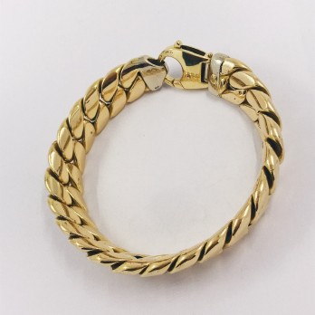 Pulsera barbada en oro 18kt 2