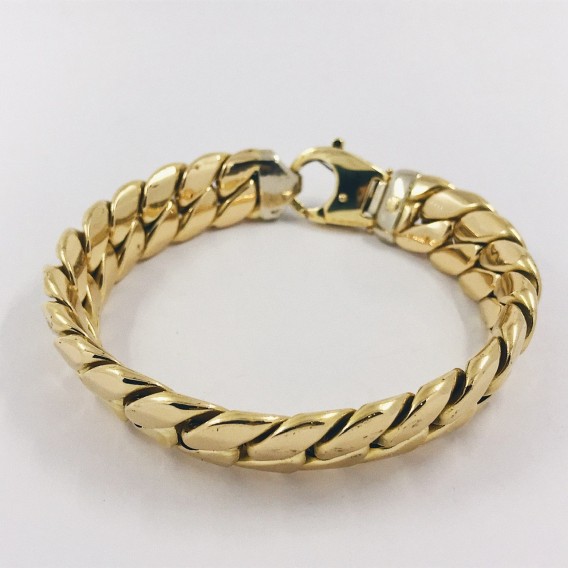 Pulsera barbada en oro 18kt