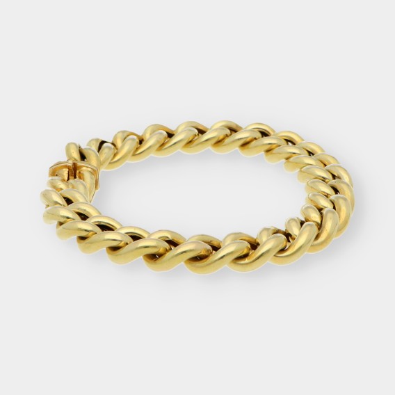 Pulsera barbada en oro 18kt