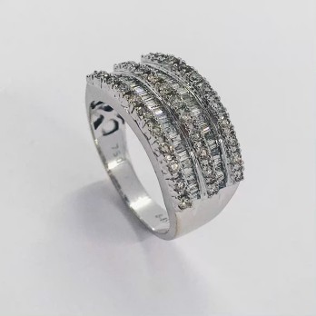 Anillo en oro blanco 18kt con brillantes 2