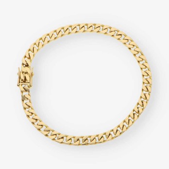 Pulsera barbada en oro 18kt 2