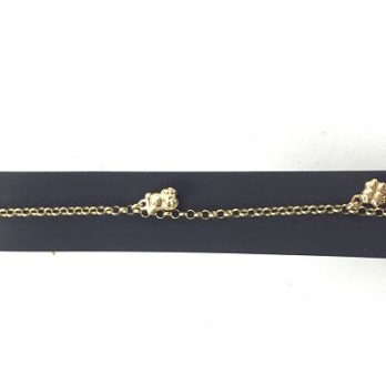 Pulsera de oro con motivos infantiles