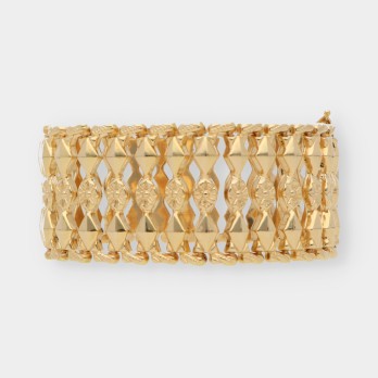 Pulsera ancha en oro 18kt 2