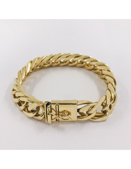 Pulsera barbada en oro 18kt