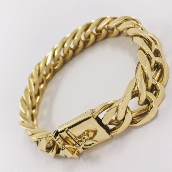 Pulsera barbada en oro 18kt