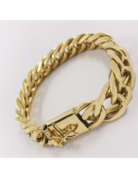 Pulsera barbada en oro 18kt