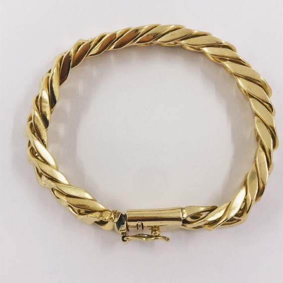 Pulsera barbada en oro 18kt