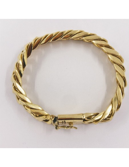 Pulsera barbada en oro 18kt