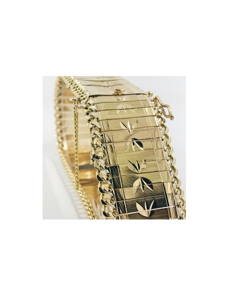 Pulsera de placas en oro 18kt