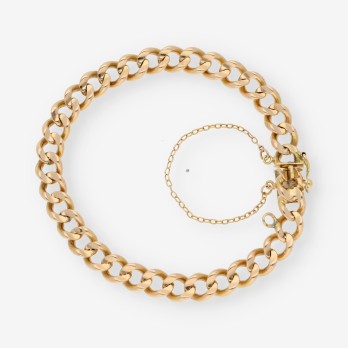 Pulsera barbada en oro 18kt 2