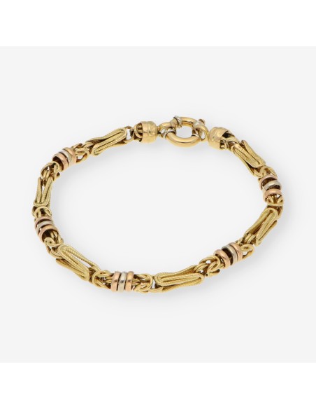 Pulsera de espiga en oro 18kt