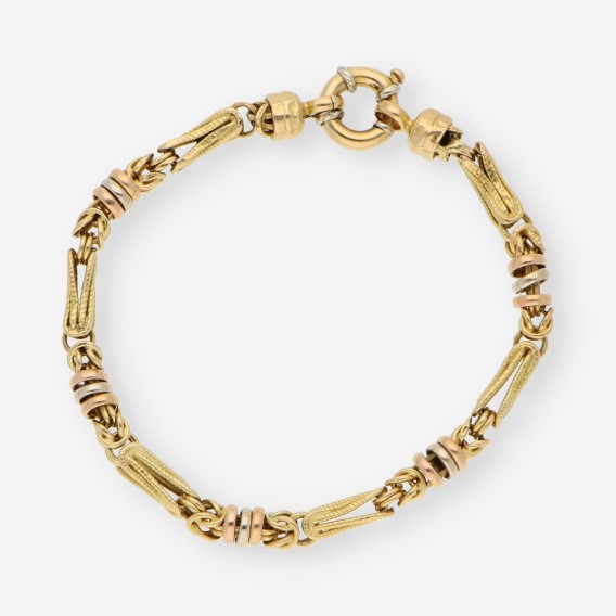 Pulsera de espiga en oro 18kt
