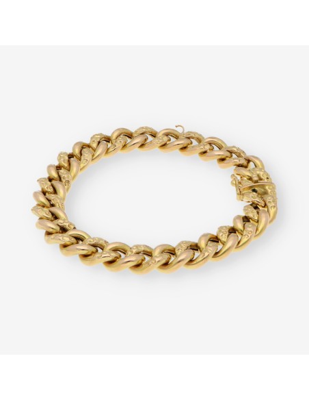 Pulsera barbada en oro 18kt