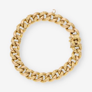 Pulsera barbada en oro 18kt 2