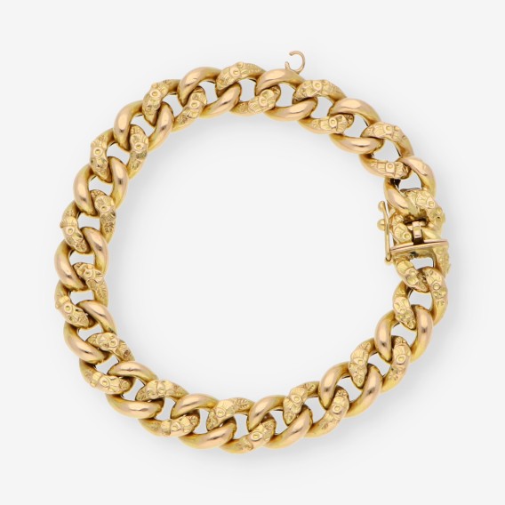 Pulsera barbada en oro 18kt